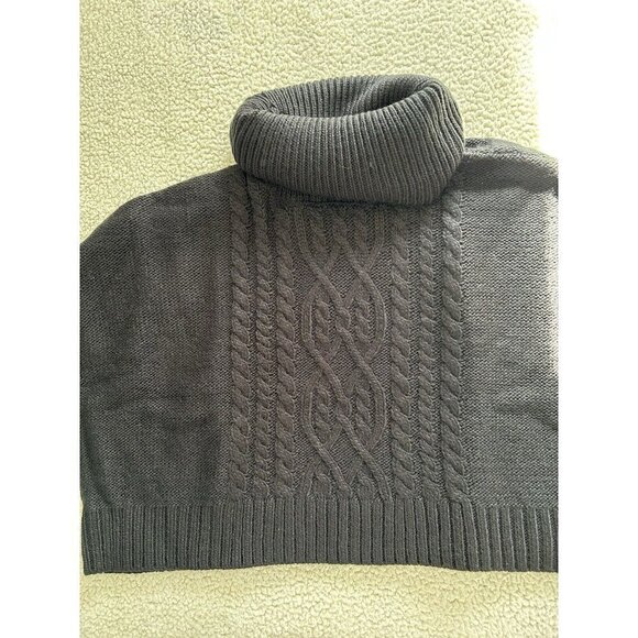 BB Dakota Black Cowl Neck Raglan Sleeve Crop Cable Knit Sweater Women's Size XS - Picture 5 of 10